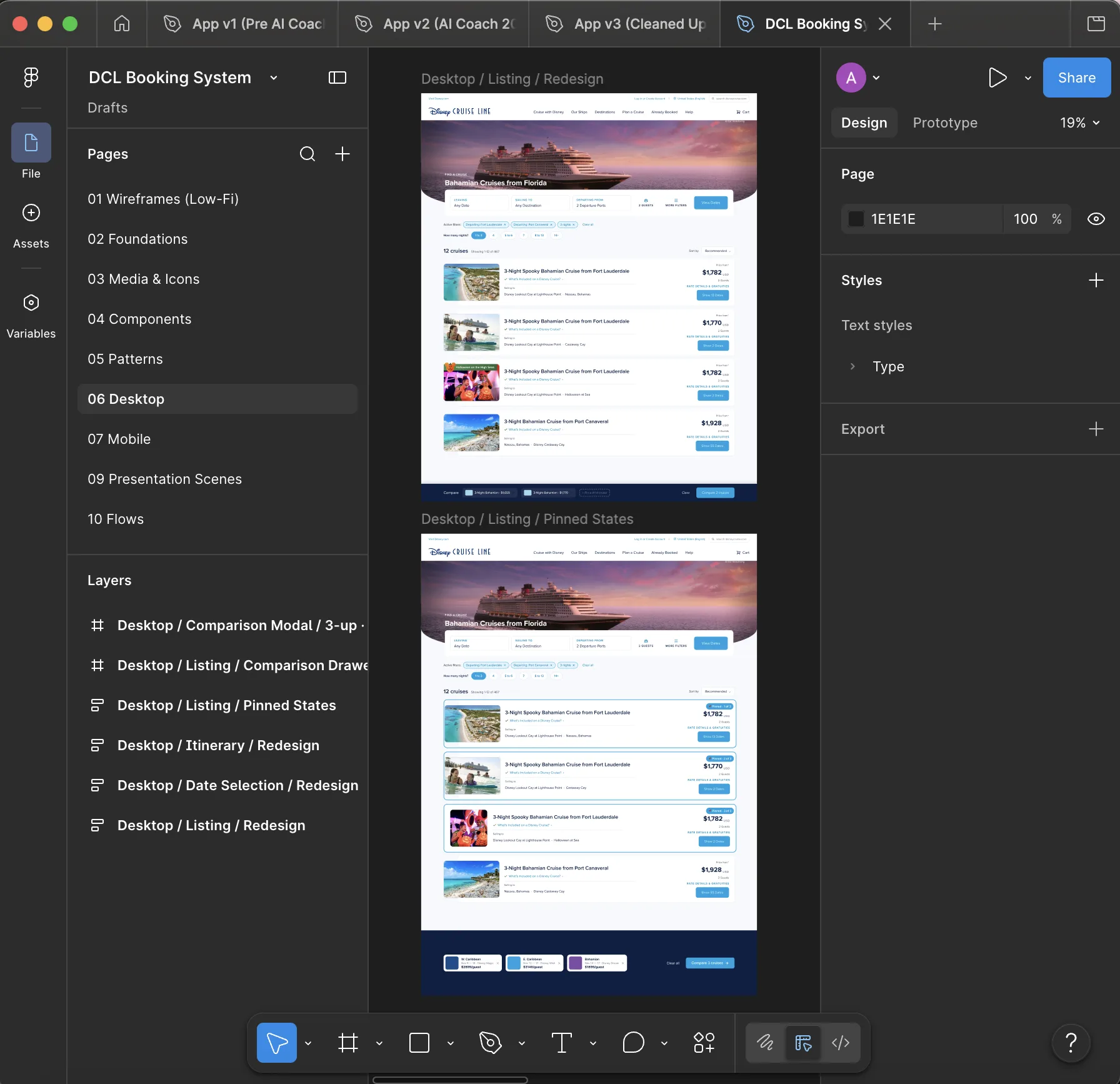 DCL booking redesign