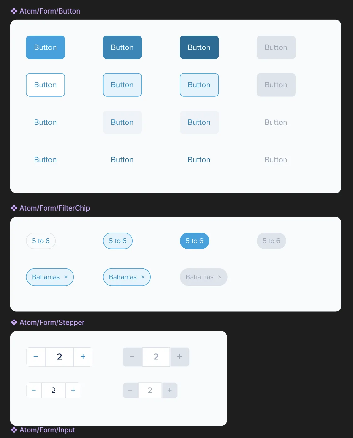 DCL design system components