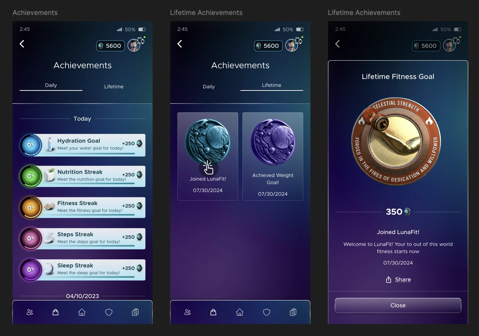 Streaks, levels and phase progression