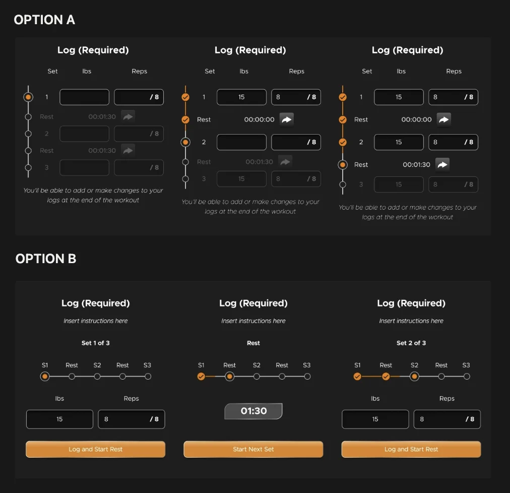 Weight-logging A/B test