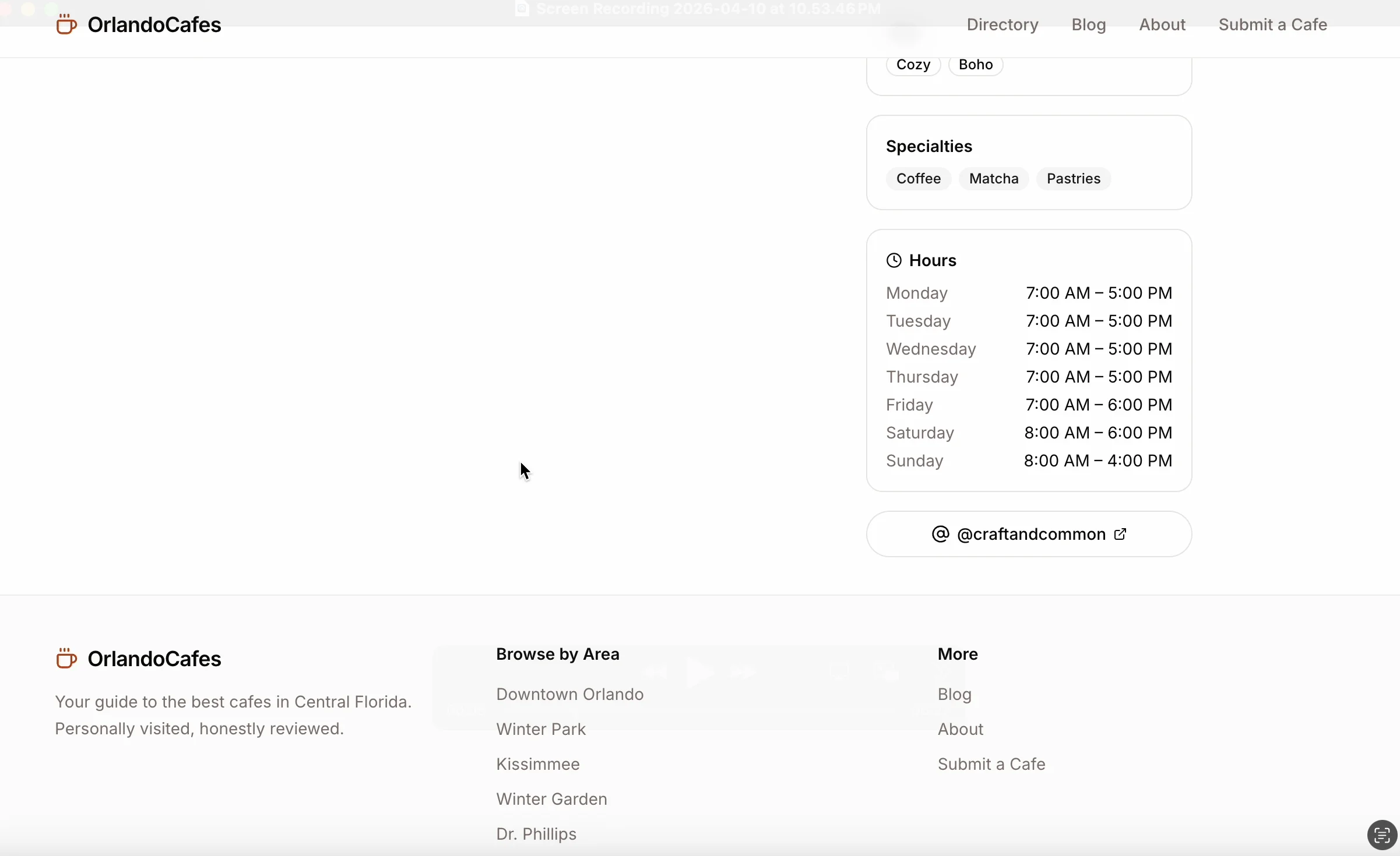 Orlando Cafés problem 2